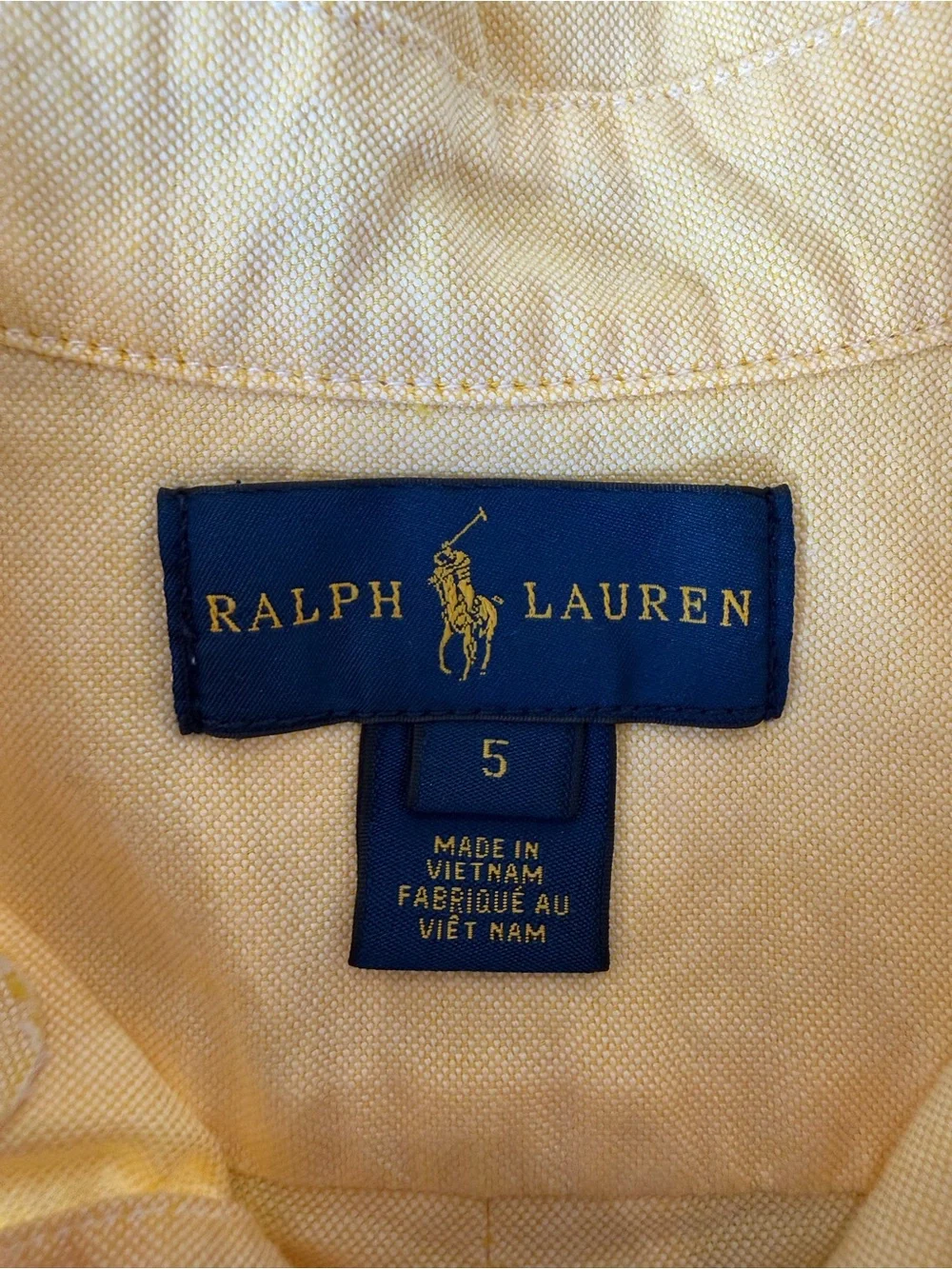 Ralph Lauren Boys' Pale Yellow Button-Down Oxford Shirt